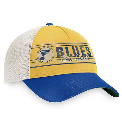 Men's Fanatics Branded Gold/Royal St. Louis Blues True Classic Retro Trucker Snapback Hat