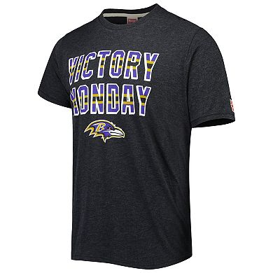 Men's Homage Charcoal Baltimore Ravens Victory Monday Tri-Blend T-Shirt