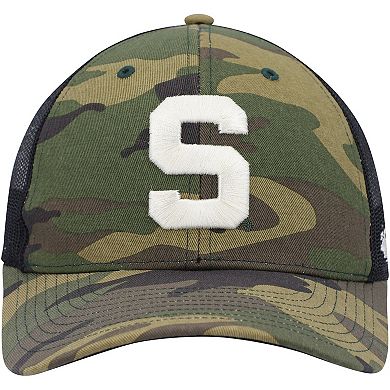 Men's '47 Camo/Black Michigan State Spartans Team Logo Trucker Snapback Hat