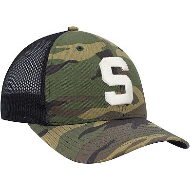 Men's '47 Camo/Black Michigan State Spartans Team Logo Trucker Snapback Hat
