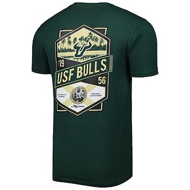 Men's Green South Florida Bulls Double Diamond Crest T-Shirt