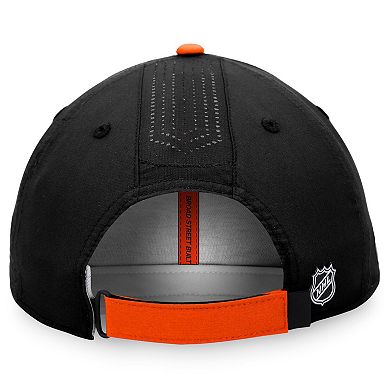 Men's Fanatics Branded Black Philadelphia Flyers Authentic Pro Rink Pinnacle Adjustable Hat