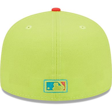 Men's New Era Green/Red Los Angeles Dodgers Cyber Highlighter 59FIFTY Fitted Hat