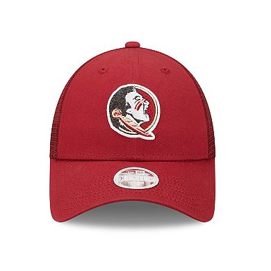 Women's New Era Garnet Florida State Seminoles 9FORTY Logo Spark Trucker Snapback Hat