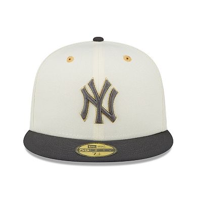 Men's New Era White/Charcoal New York Yankees 1977 MLB All-Star Game Chrome 59FIFTY Fitted Hat