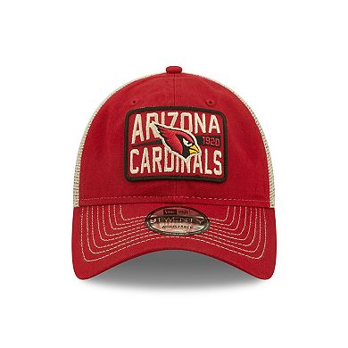 Men's New Era  Cardinal/Natural Arizona Cardinals  Devoted Trucker 9TWENTY Snapback Hat