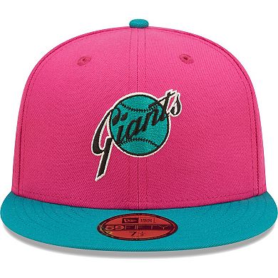 Men's New Era Pink/Green San Francisco Giants Cooperstown Collection 60th Anniversary Passion Forest 59FIFTY Fitted Hat