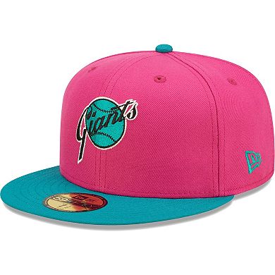 Men's New Era Pink/Green San Francisco Giants Cooperstown Collection 60th Anniversary Passion Forest 59FIFTY Fitted Hat