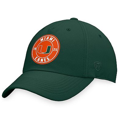 Men's Top of the World Green Miami Hurricanes Region Adjustable Hat