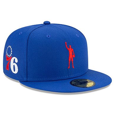 Men's New Era x Compound Royal Philadelphia 76ers Play For Change OTC 59FIFTY Fitted Hat
