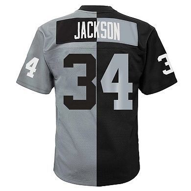 Youth Mitchell & Ness Bo Jackson Black/Silver Las Vegas Raiders Split Legacy Jersey