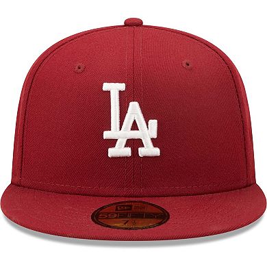 Men's New Era Cardinal Los Angeles Dodgers 2020 World Series Air Force Blue Undervisor 59FIFTY Fitted Hat