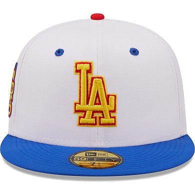 Men's New Era White/Royal Los Angeles Dodgers 75th World Series Cherry Lolli 59FIFTY Fitted Hat