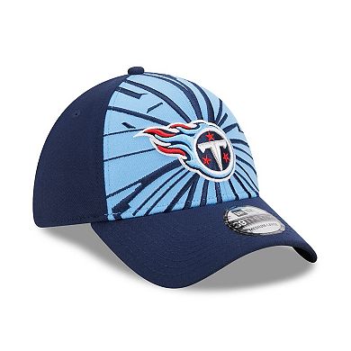 Men's New Era Light Blue/Navy Tennessee Titans Shattered 39THIRTY Flex Hat
