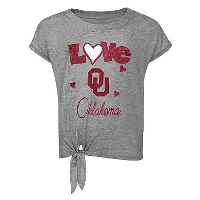 Infant Heather Gray/Crimson Oklahoma Sooners Forever Love T-Shirt & Leggings Set