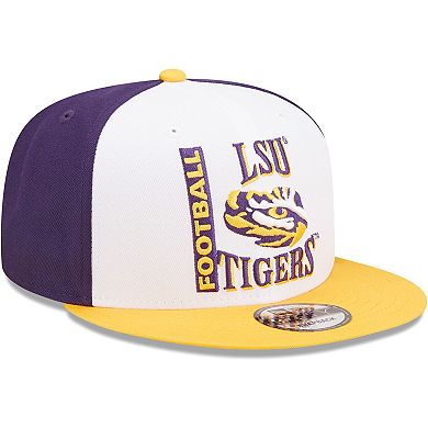 Men's New Era White/Purple LSU Tigers Retro Sport 9FIFTY Snapback Hat