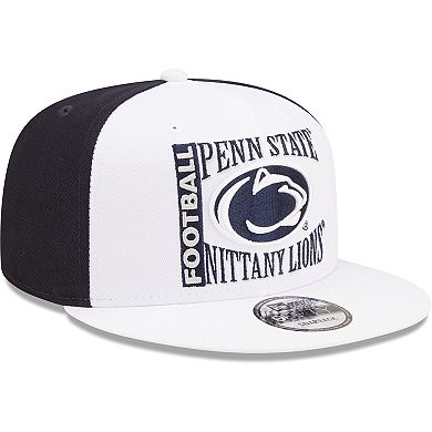 Men's New Era White/Navy Penn State Nittany Lions Retro Sport 9FIFTY Snapback Hat