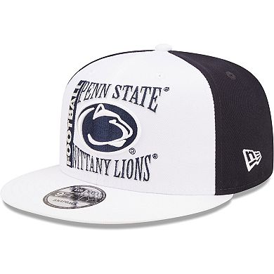 Men's New Era White/Navy Penn State Nittany Lions Retro Sport 9FIFTY Snapback Hat