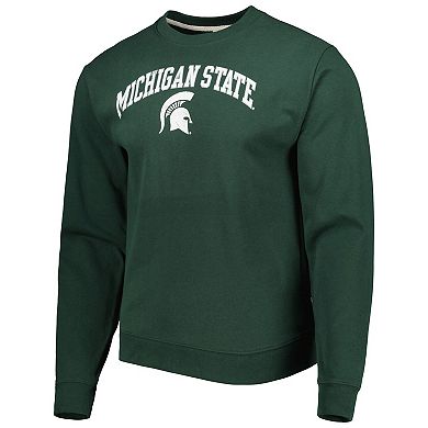 Men's League Collegiate Wear Green Michigan State Spartans 1965 Arch Essential Lightweight Pullover Sweatshirt