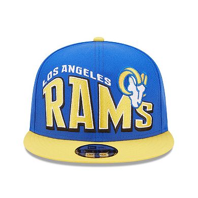 Men's New Era Royal/Gold Los Angeles Rams Wordmark Flow 9FIFTY Snapback Hat