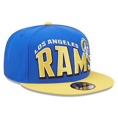 Men's New Era Royal/Gold Los Angeles Rams Wordmark Flow 9FIFTY Snapback Hat