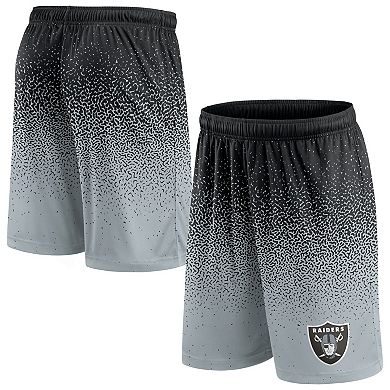 Men's Fanatics Branded Black/Silver Las Vegas Raiders Ombre Shorts
