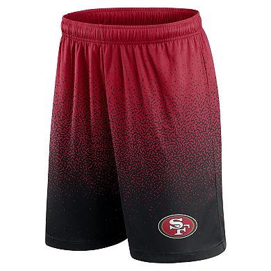 Men's Fanatics Branded Scarlet/Black San Francisco 49ers Ombre Shorts