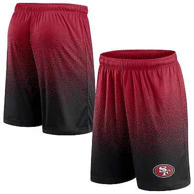 Men's Fanatics Branded Scarlet/Black San Francisco 49ers Ombre Shorts