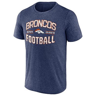 Men's Fanatics Branded Heathered Navy Denver Broncos Want To Play T-Shirt
