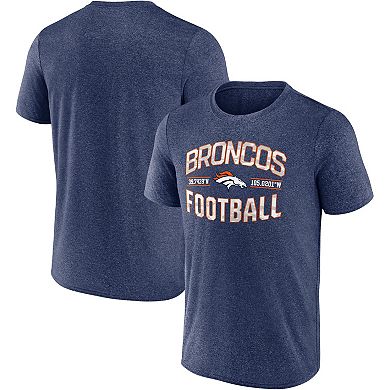 Men's Fanatics Branded Heathered Navy Denver Broncos Want To Play T-Shirt