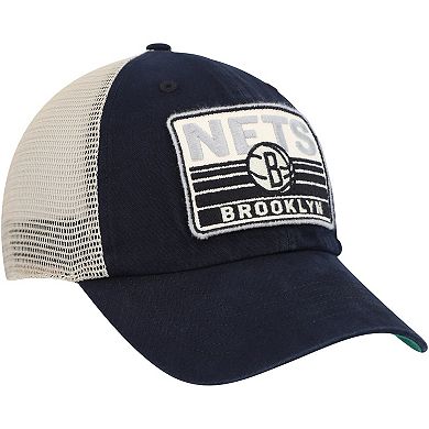 Men's '47 Black/Natural Brooklyn Nets Four Stroke Clean Up Snapback Hat