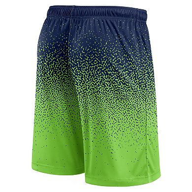 Men's Fanatics Branded College Navy/Neon Green Seattle Seahawks Ombre Shorts