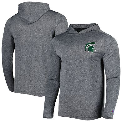 Men's Champion Gray Michigan State Spartans Hoodie Long Sleeve T-Shirt