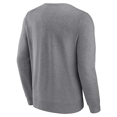 Men's Heather Gray Fanatics Branded Atlanta Braves Simplicity Pullover Sweatshirt