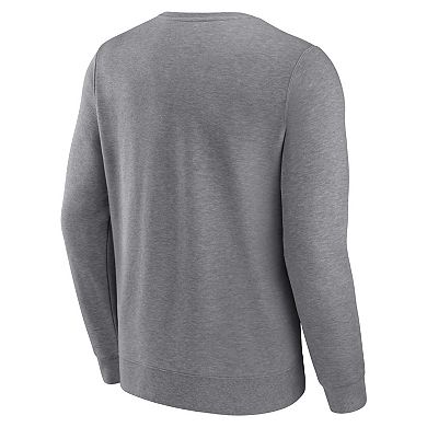 Men's Fanatics Branded Heather Gray Los Angeles Angels Simplicity Pullover Sweatshirt