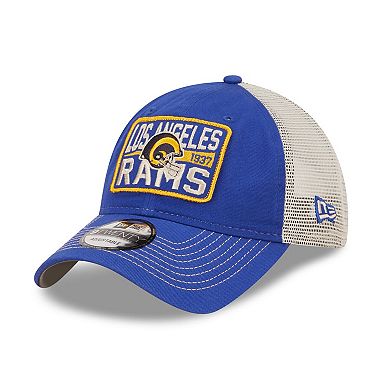 Men's New Era  Royal/Natural Los Angeles Rams Historic Logo Devoted Trucker 9TWENTY Snapback Hat