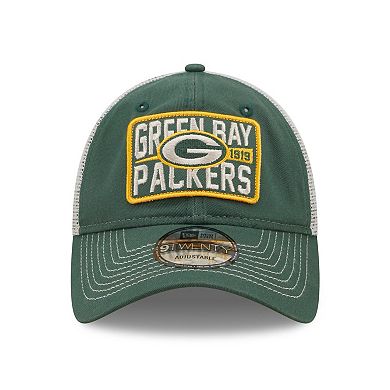 Men's New Era  Green/Natural Green Bay Packers  Devoted Trucker 9TWENTY Snapback Hat