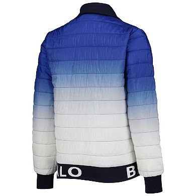 Women's The Wild Collective Royal/White Buffalo Bills Color Block Full-Zip Puffer Jacket