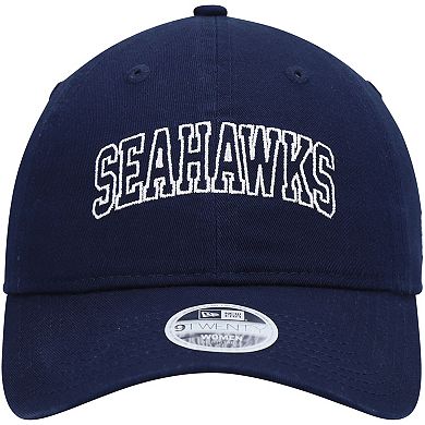 Women's New Era Navy Seattle Seahawks Collegiate 9TWENTY Adjustable Hat