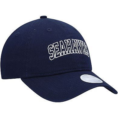 Women's New Era Navy Seattle Seahawks Collegiate 9TWENTY Adjustable Hat