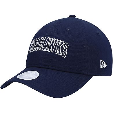 Women's New Era Navy Seattle Seahawks Collegiate 9TWENTY Adjustable Hat