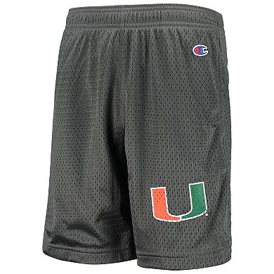 Youth Champion Charcoal Miami Hurricanes Classic Mesh Shorts