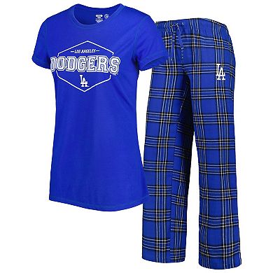 Women's Concepts Sport Royal Los Angeles Dodgers Badge T-Shirt & Pajama Pants Sleep Set