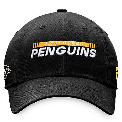 Men's Fanatics Branded Black Pittsburgh Penguins Authentic Pro Rink Adjustable Hat