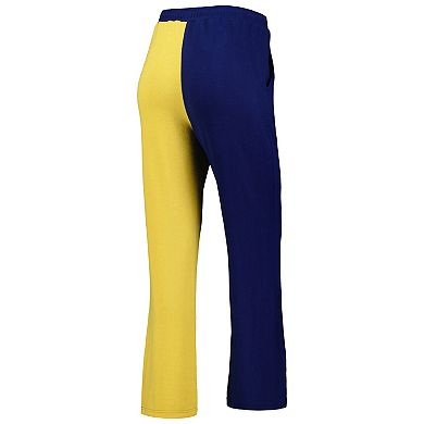 Women's ZooZatz Navy/Gold West Virginia Mountaineers Colorblock Cozy Tri-Blend Lounge Pants