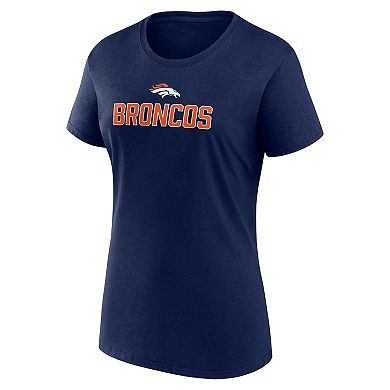 Women's Fanatics Navy Denver Broncos Fundamental Base T-Shirt