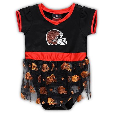 Infant Brown/White Cleveland Browns Tailgate Tutu Game Day Costume Set