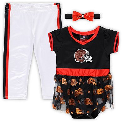 Infant Brown/White Cleveland Browns Tailgate Tutu Game Day Costume Set