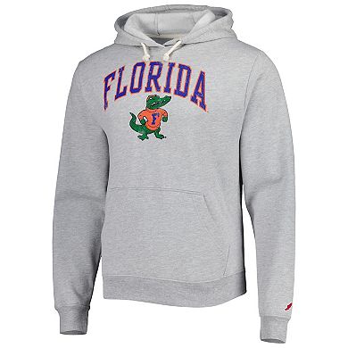 Men's League Collegiate Wear Heather Gray Florida Gators Arch Essential Fleece Pullover Hoodie