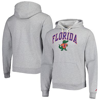 Men's League Collegiate Wear Heather Gray Florida Gators Arch Essential Fleece Pullover Hoodie